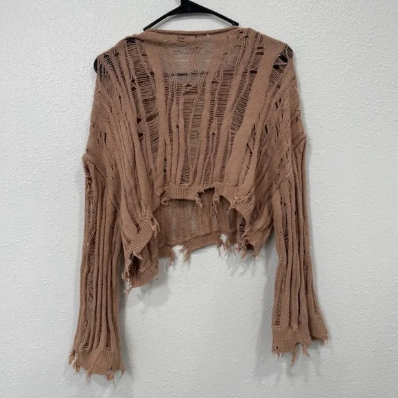 Zara cropped knit sweater Medium - Picture 2 of 3